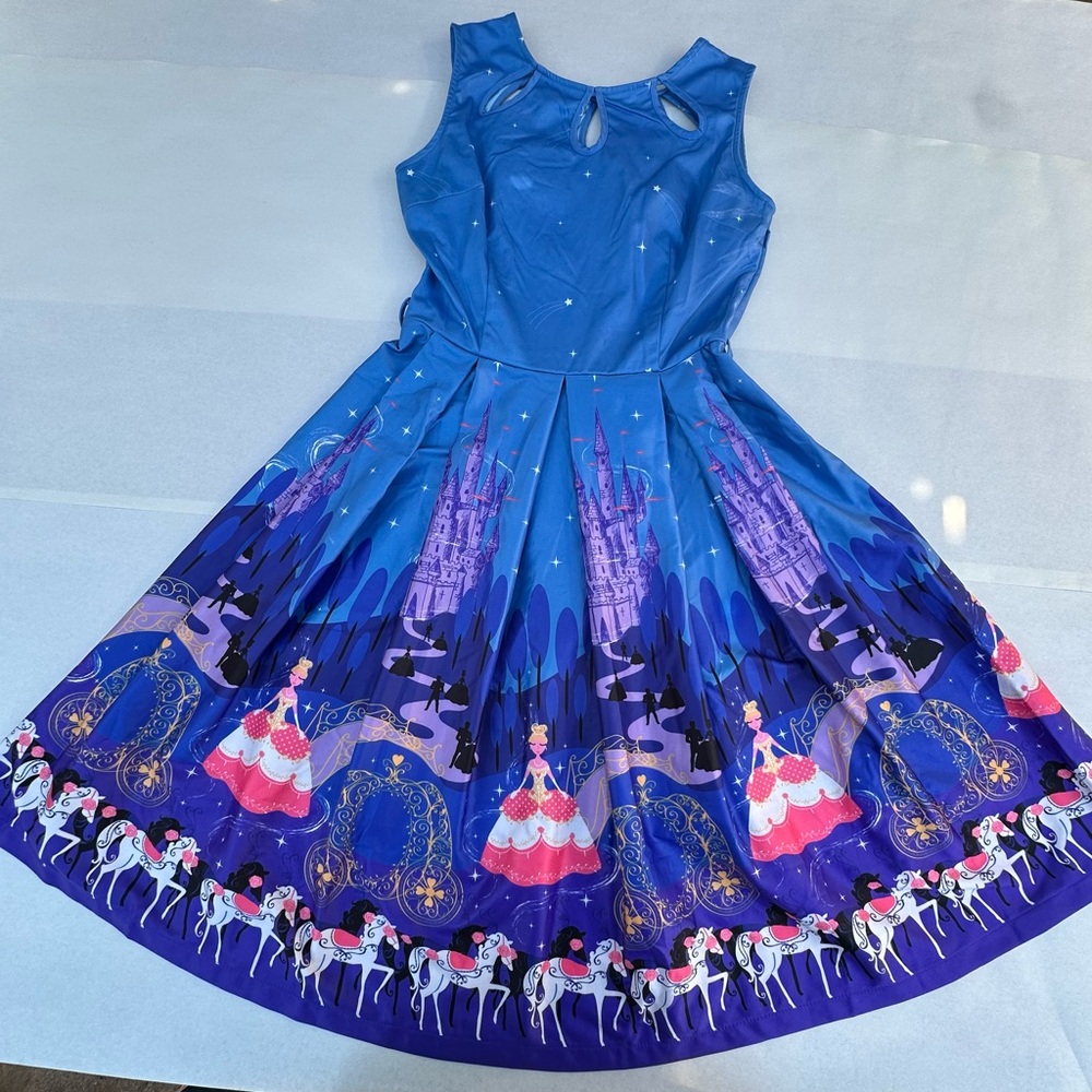 Lindy Bop Lily Princess 50's Swing Jurk Blauw